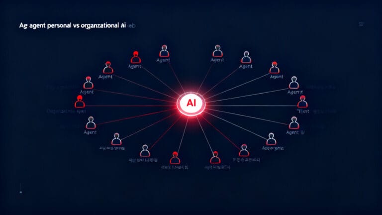 개인 AI와 우리의 AI를 연결하는 AI 에이전트 네트워크 구조 인포그래픽